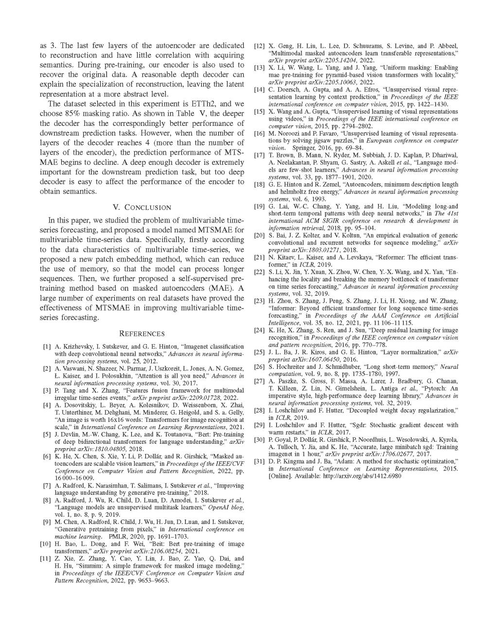 Masked Autoencoders For Multivariate Time Series Forecasting